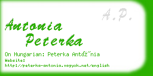 antonia peterka business card